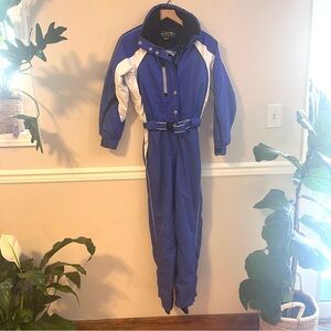 Obermeyer Women’s Vintage Ski Suit Size 8 Snowsuit One Piece Snow Bib Waterproof